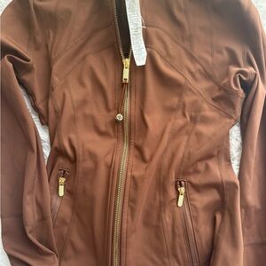 Lululemon Athletica Brown Utility Jacket with Gold Zippers